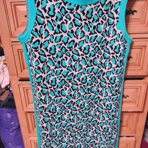 Tank turquoise cheetah dress